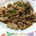 รูป Cooksnap ของ Cappucci No เมื่อเขาทำ หมูสับผัดกะปิและใบชะอม #อาหารไทยง่ายๆ