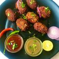 Seema Raghav का कुकस्नैप जब उन्होंने पिंक वेज चॉप विद पिंक हम्मस (pink veg chop and hummus recipe in hindi)) बनाया था।