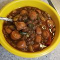 Chef Mommy Nessa's cooksnap of when they made Kielbasa & Beans.