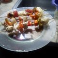 El cooksnap de Andrea Caceres cuando hizo Brochettes de pollo y verduras.