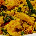 Cooksnap de Tianna Williams quando cozinhou Cuscuz com Camarão, Delícias do Mar e Vegetais.
