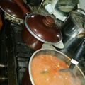 El cooksnap de Jorge cuando hizo Salsa de tomates para frezzer.