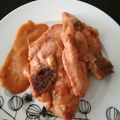 El cooksnap de Lola cuando hizo Chuletas de pavo tricolor.