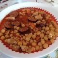 El cooksnap de Miriam Huidobro cuando hizo Garbanzos con bacon chorizo y morcilla.