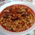 El cooksnap de Miriam Huidobro cuando hizo Garbanzos con bacon chorizo y morcilla.