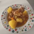 El cooksnap de Ali Taylor cuando hizo Costillas de cerdo con patatas.