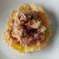 El cooksnap de Mirna Lucia cuando hizo Ceviche de camarón en canasta de patacón.