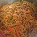 El cooksnap de Ibrahim Sánchez cuando hizo Chow mein casero (spaghetti estilo chino).