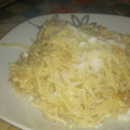 El cooksnap de César Brito cuando hizo Pasta con salsa de champiñones ligera.