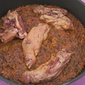 El cooksnap de Alberto Giménez cuando hizo Arroz con pies de cerdo, rovellons y fessolets.