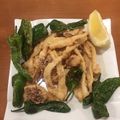 El cooksnap de Javier Rubin Lopez "el salsero" cuando hizo Calamares a la andaluza con pimientos del padrón.