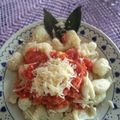El cooksnap de Alejandra Gomez cuando hizo Ñoquis con arroz cocido (SIN GLUTEN) y salsa cremosísima vegetariana y saludable!.