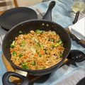 El cooksnap de Codiego cuando hizo Arroz chino con camarones.