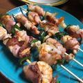 El cooksnap de Eva cuando hizo Brochetas de camarones.