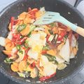 Cooksnap dari Vina Sita untuk resep Oseng sawi putih bakso pedas simple