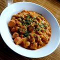 Szolnoki Blanka Cooksnap-ja, amikor elkészítette a(z) Tejszínes csicseriborsós egytálétel virslivel receptet.