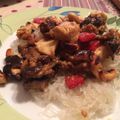 El cooksnap de Adela cuando hizo Pollo con shiitake y anacardos al curry.