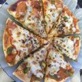 Rinku Aggarwal Goel's cooksnap of when they made Pizza.