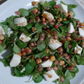 El cooksnap de Victor cuando hizo Ensalada de garbanzos crujientes, mango, granada y mozzarella.