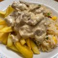 Cooksnap από Χριστίνα Λαμπράκου στη συνταγή Ψαρονέφρι με φρέσκα μανιτάρια και κρέμα γάλακτος