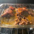 El cooksnap de Katherine Araya cuando hizo Muslos de pollo a la cerveza.