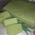 Cooksnap dari ummu ais untuk resep Brownies Pandan (Kukus) Potong