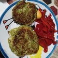 El cooksnap de Karol cuando hizo Hamburguesas de brócoli integrales en freidora de aire.
