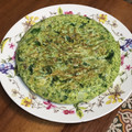 El cooksnap de Sara Álvarez cuando hizo Tortilla de espinaca, brócoli y quesitos.