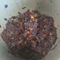 El cooksnap de Tere cuando hizo Lombarda con manzana y pasas.