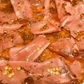 El cooksnap de @tesa.cuina cuando hizo Pizza con Mortadela de Bolonia y Pistachos.
