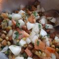 Dhruv Desai का कुकस्नैप जब उन्होंने सफेद चना चाट (safed chana chaat recipe in Hindi) बनाया था।