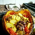 El cooksnap de marc rq cuando hizo Arroz al horno cocinado en una calabaza.