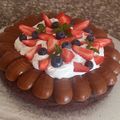 El cooksnap de Eugenia cuando hizo Torta brownie con arándanos y frutilla 🇺🇾.