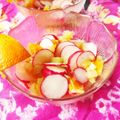 Cooksnap de Sagesse Cuisine sur la recette Salade de radis, clémentine et rhubarbe "crue"