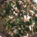 El cooksnap de norma vega cuando hizo Pollo  con espinacas y ejotes tiernos💪🍜😉.