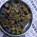 Jyoti Kansal's cooksnap of when they made Bhindi fry.