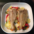 El cooksnap de Amaya De Rueda Cicuéndez cuando hizo Gallos al horno con verduras.