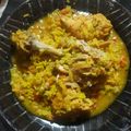 El cooksnap de Diego cuando hizo Arroz amarillo con pollo.