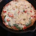 Mums's cooksnap of when they made Deep Dish Cast Iron Skillet Pizza.