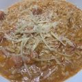 El cooksnap de celeborsella cuando hizo Guiso económico de arroz con salchichas.