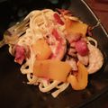 El cooksnap de Rodolfo Guzmán cuando hizo Pasta con tocino y pimiento.