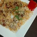 Bushra Mazhar's cooksnap of when they made Spicy Beef Mumbai Biryani.