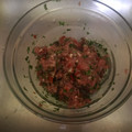 El cooksnap de Gabriela Mora cuando hizo Carne de hamburguesa.
