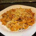 El cooksnap de michelle rinze cuando hizo Macarrones con chorizo One Pot, todo en la misma olla ¡aprendiendo juntos!.