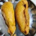 kajal varma's cooksnap of when they made Mirch Ke Pakode / Chilli Poppers.
