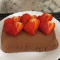 El cooksnap de Sandra Rodríguez cuando hizo Flan de claras con cacao.