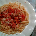 El cooksnap de Candela Aretio cuando hizo Pasta atún y panceta.