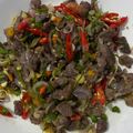 Cooksnap dari Maria Nova untuk resep Se'i Sapi Homemade Sambal Matah Super Gampang Lalap Kangkung