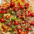 El cooksnap de Letü cuando hizo Pizza fit de masa de avena.