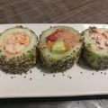 El cooksnap de Reich cuando hizo Falso sushi de pepino, salmón y atún.